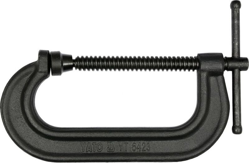 YATO, Modell YT-6423, Schwarze C-Klammer, ideal zum Befestigen und Spannen in der Tischlerei und Metallverarbeitung, pro...