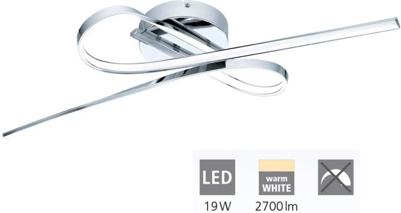 Eglo - led Deckenleuchte Selvina alu-chrom 70 x 42 cm warmweiß Deckenlampen & Kronleuchter