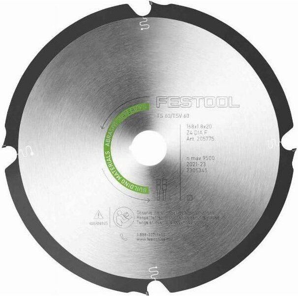 Diamant-Kreissägeblatt abrasive materials dia 168x1,8x20 F4 - Festool