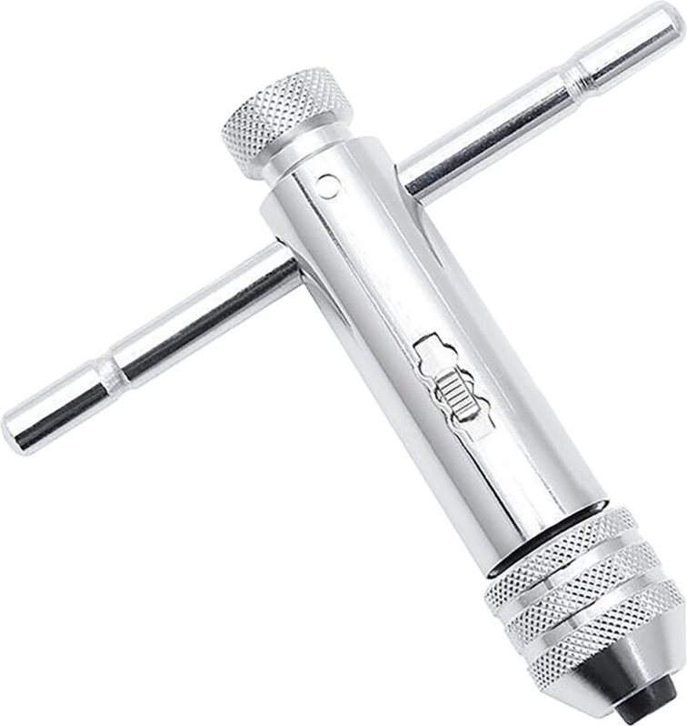 Werkzeughalter mit verschiebbarem Griff für Gewindebohrer M5 - M12 Wendbarer Ratschen-Gewindebohrerhalter