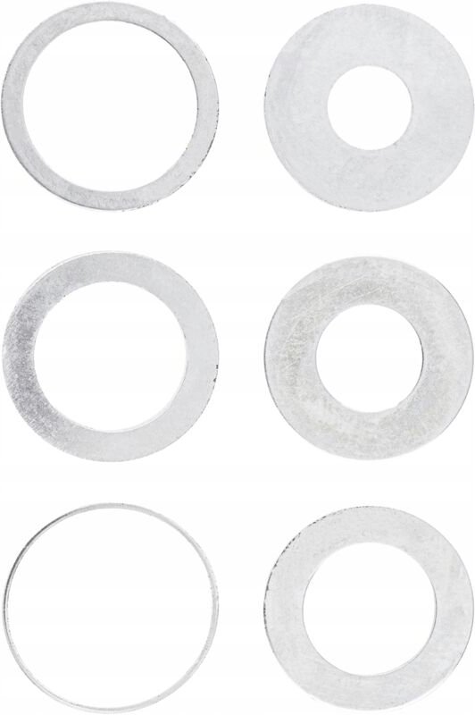 Reduktionsringe für Scheiben 32 mm bis 12,7 mm, 6 Stück