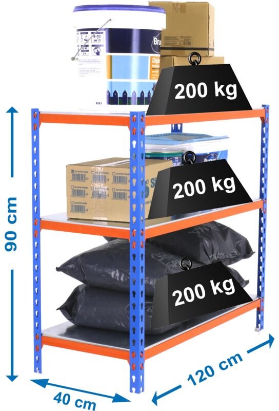 Simonrack SIMONCLICK MEGAPLUS 3/400 blau/orange/gals