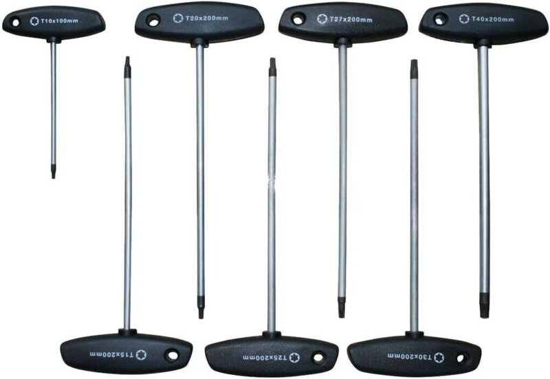 SW-Stahl 02020L T-Griff Schraubendreher Set mit TX-Profil i T10 - T40 i tx Schraubenzieher Satz