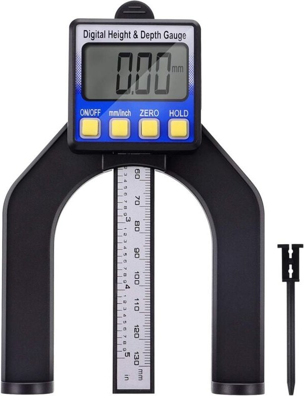 Profiltiefenmesser Digitales Höhenmesser-Tischhöhenlineal für Holzbearbeitungsmaschinen