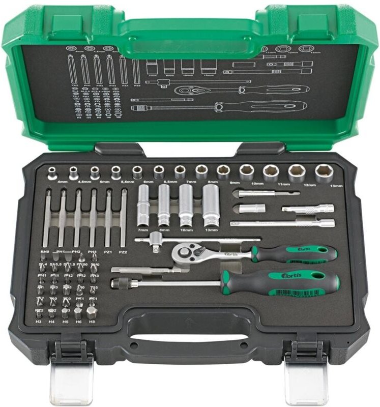 FP - Fortis Steckschl.-Grt. 1/4' 61tlg.