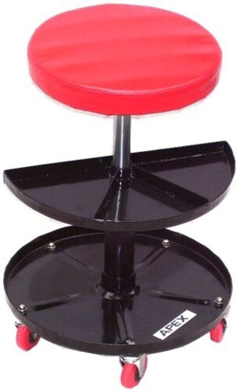 Thumbnail - Apex - Werkstatthocker Drehhocker Werkstattsitz 06162 Hocker verstellbar Arbeitshocker