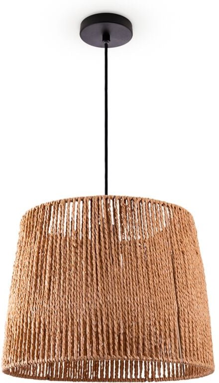 Thumbnail - Paco Home - Pendelleuchte Esstisch Hängelampe Esszimmer Lampe E27 Papier Boho Rattan Pendelleuchte - Schwarz, Natur (Ø35...