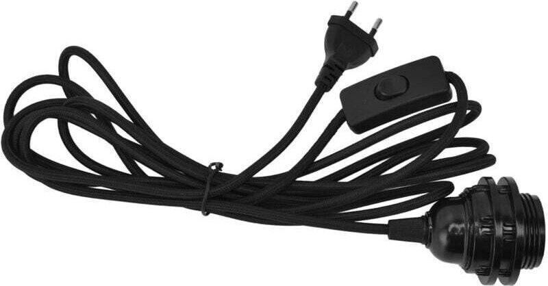 Douille Suspendue E27 Avec Interrupteur Cordon Lampe Prise UE 100-240V