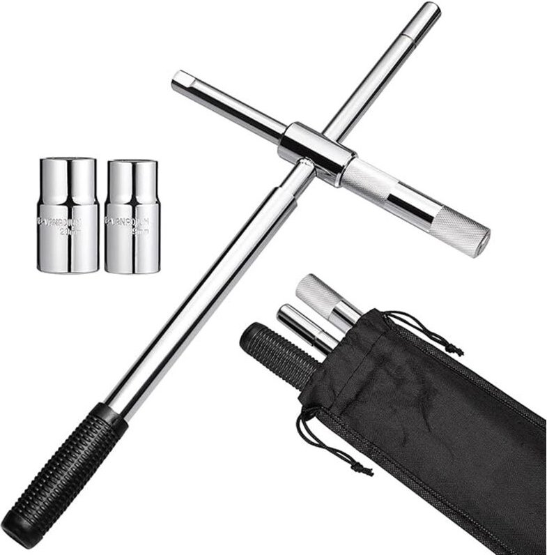 Radmutternschlüssel Set Teleskop Radschlüssel Auto Reifenwechsel 17mm/19mm/21mm/23mm Kreuzschlüssel Aufbewahrungstasche ...