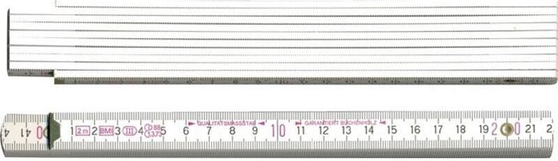 BMI - Gliedermaßstab Länge 2 m Breite 16 mm mm/cm eg iii Buche weiß