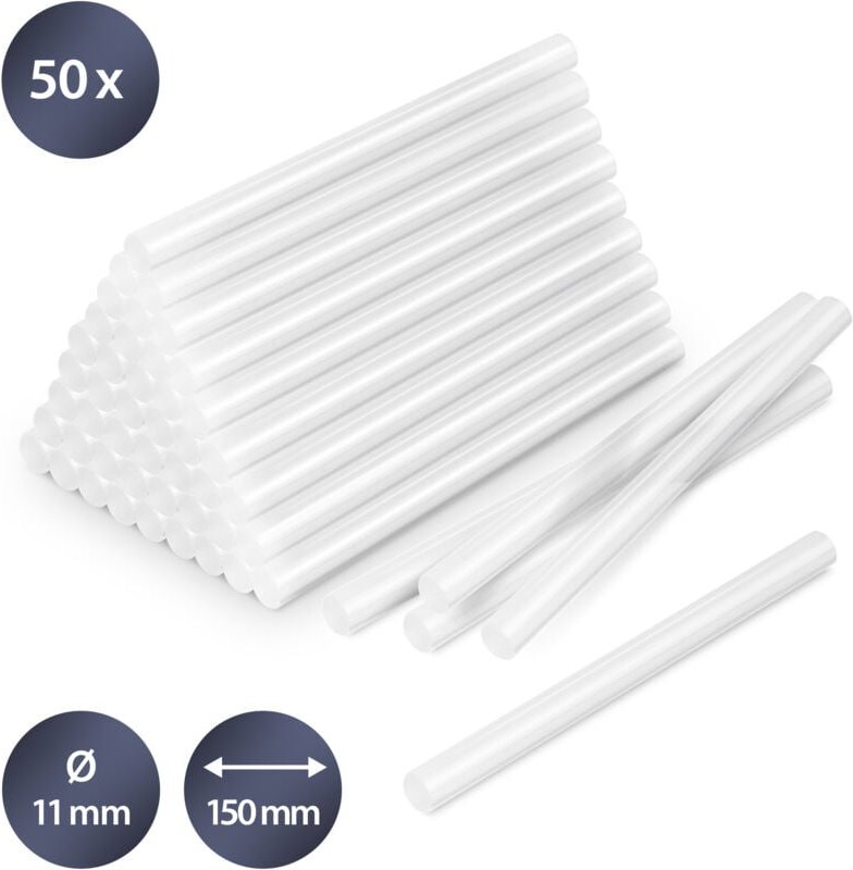 Heissklebestifte-Set Transparent, 50 Stück (ø 11 mm) - Trotec