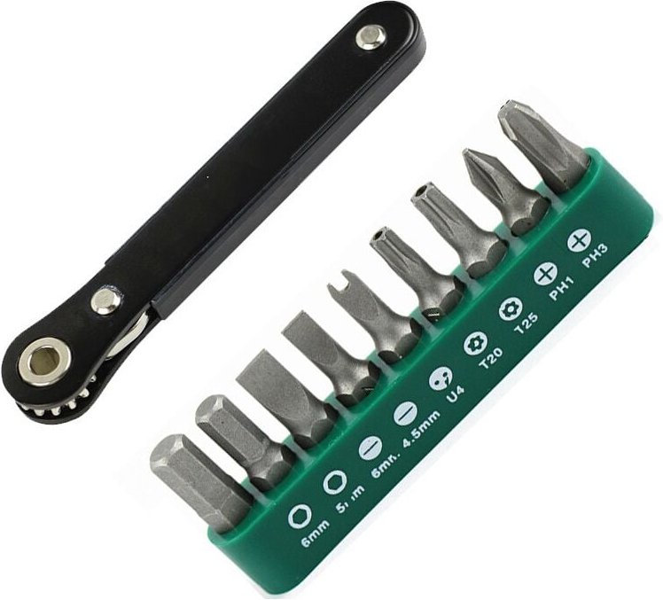 Thumbnail - S2 Grade Front-Multifunktions-Ratschen-Bit-Set, Schraubendreher-Bits, 10 Stück Schlitzschrauben mit Phillips-Schlitz-Tor...