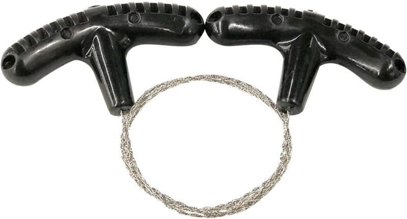 Ymyny - Stahlseil-Kettensägen, manuelle Kettensäge, tragbare Säge, Überlebens-Stahlkettensägen, Outdoor-Werkzeugsätze, r...