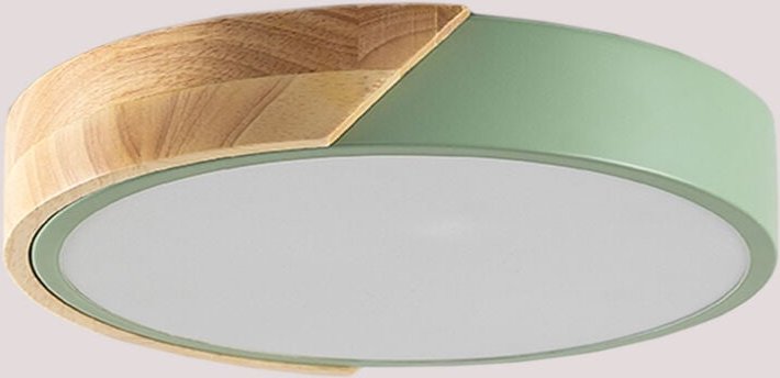 Jan LED-Deckenleuchte Celadón - Madera Natural Ø30 cm - Sklum