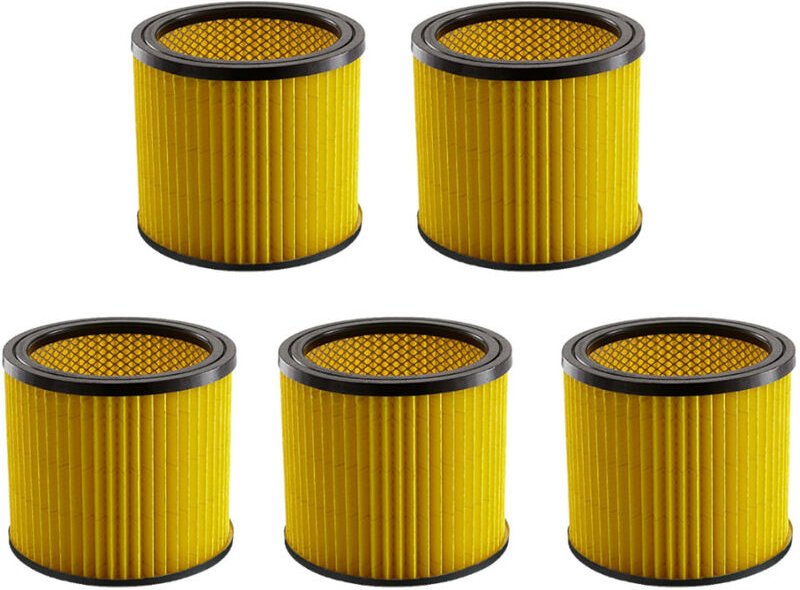 5x Trade-shop Rundfilter / Lamellenfilter kompatibel mit Thomas Hobby 1000, Hobby Vac, Inox 1220, Inox 1520 Plus, Inox 3...