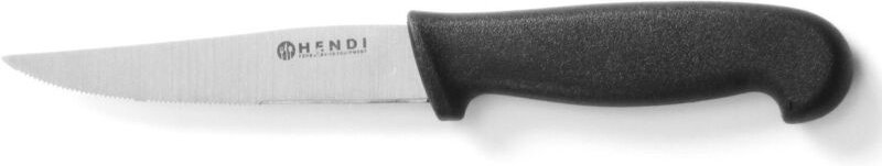 Professionelles Universalmesser mit Wellenschliff, schwarz HACCP, 100 mm - Hendi 842102
