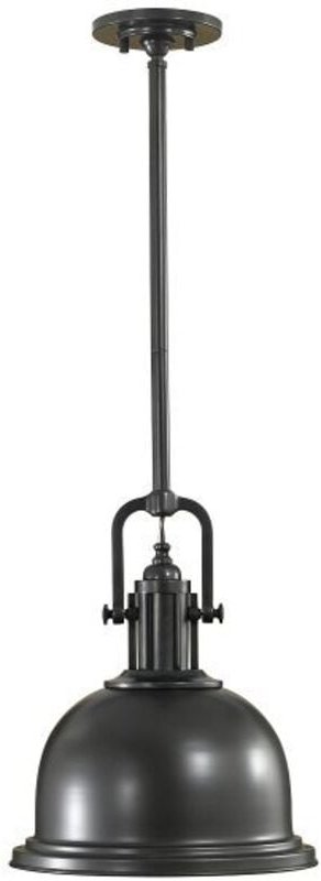 Pendelleuchte Deckenlampe Hängeleuchte Bronze h 40,6 cm 1 Flammig Esszimmerlampe