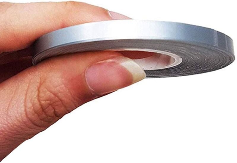 Aougo - Trim Stripes Klebestreifen für Autos, Silber, 5 mm x 20 m npterbl