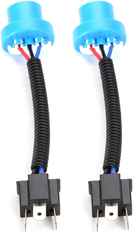 aqxreight 2PCS 9007 Stecker auf H4 Buchse Figly Konvertierungskabel Adapter Verbinder PVC Nebelscheinwerfer Verkabelungs...