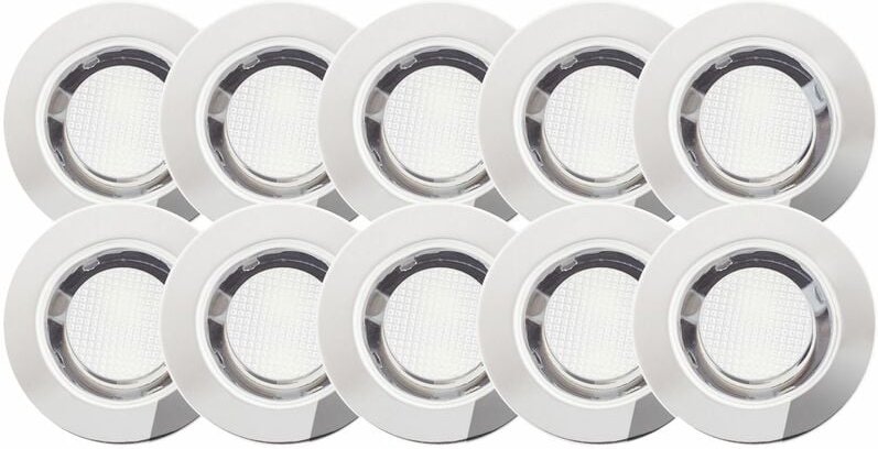 Thumbnail - Brilliant - Lampe Cosa 30 led Einbauleuchtenset 10 Stück edelstahl/kaltweiß IP-Schutzart: 44 - spritzwassergeschützt
