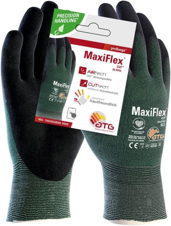 FP - Schnittschutzhandschuhe MaxiFlex® Cut™ 34-8743 hct Größe 10 Nitril-Mikroschaum, silikonfrei