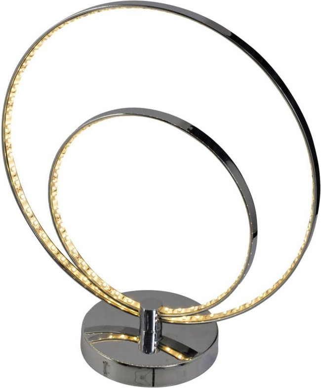 Naeve UNIVERSE Twin Ring Integrierte LED-Tischleuchte Chrom 3000K