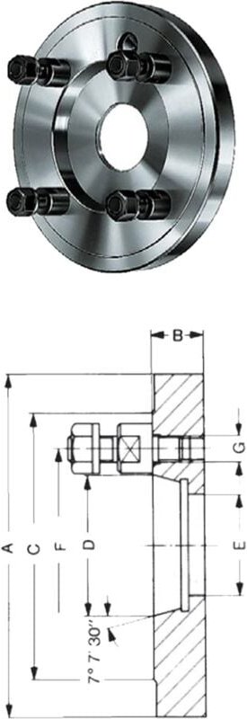 Röhm Stahlflansch D55027/22KK4125 mm