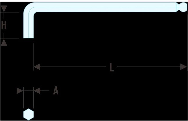 Thumbnail - 83SH.8 Stiftschluessel lang Kugelkopf 8 mm - Facom