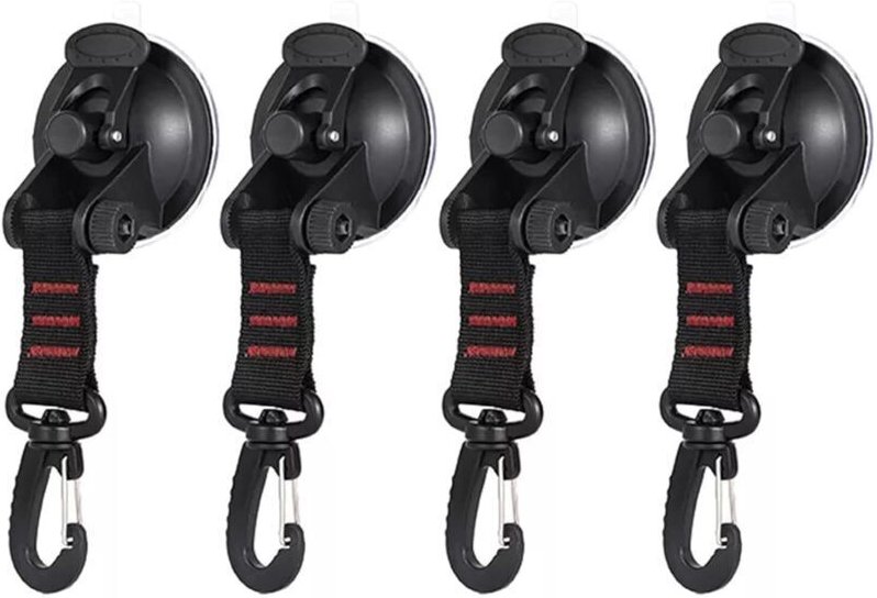 Set mit 2/4/8 robusten Saugnäpfen für Camping, Auto, Van, Wohnmobil, LKW, Boot (4)
