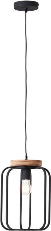 Lampe, Tosh Pendelleuchte 25cm antik holz/schwarz korund, 1x A60, E27, 40W, Holz aus nachhaltiger Waldwirtschaft (fsc) -...