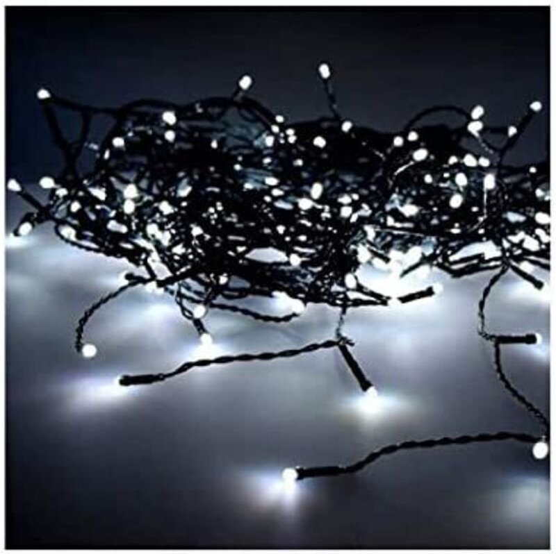 EDM - easy-connect Vorhang 2x2m 10 Streifen 200 leds weiß kalt 30v (innen-außen) insgesamt 3,2w