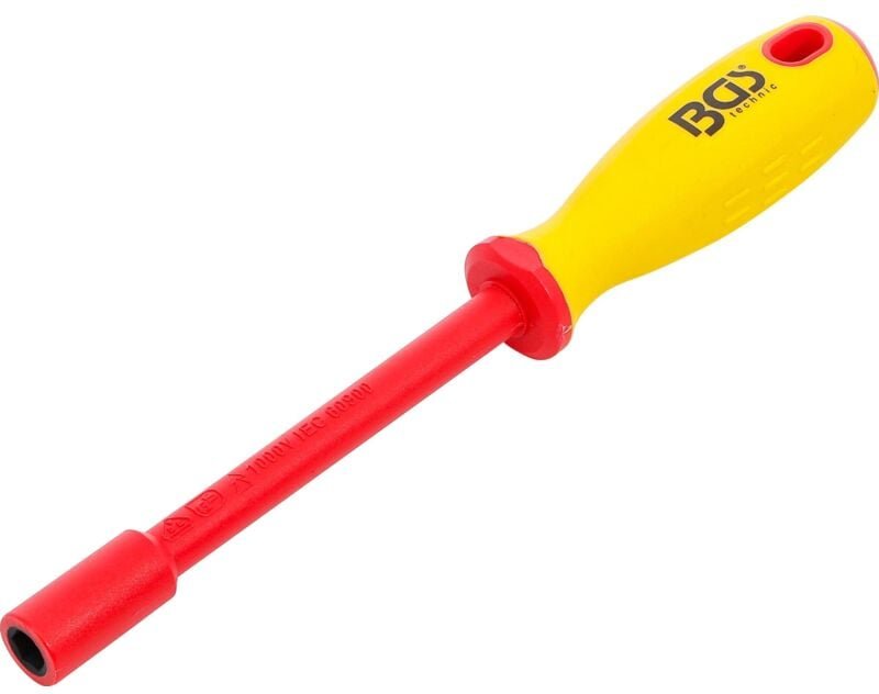 VDE-Steckschlüssel-Schraubendreher Sechskant SW 8 mm Klingenlänge 125 mm