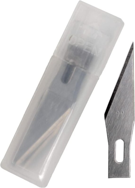 SBS - 10 Skalpell Ersatzklingen Bastelmesser Skalpellklingen im Köcher