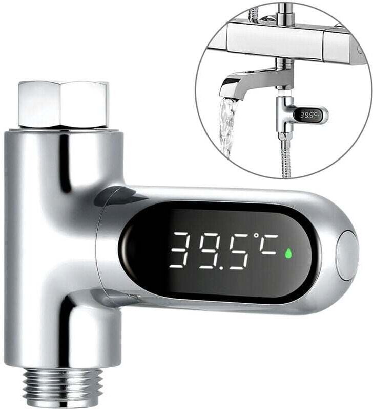Thumbnail - LED-Anzeige Wasserzähler Digitales Duschthermometer Badtemperaturüberwachung Wassertemperaturmessgerät mit Bereich 585℃℃...