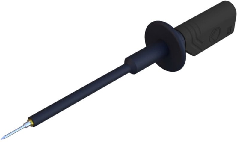 Sks Hirschmann - pruef 1610 ft Au sw Sicherheits-Prüfspitze Steckanschluss 2 mm cat ii 1000 v Schwarz