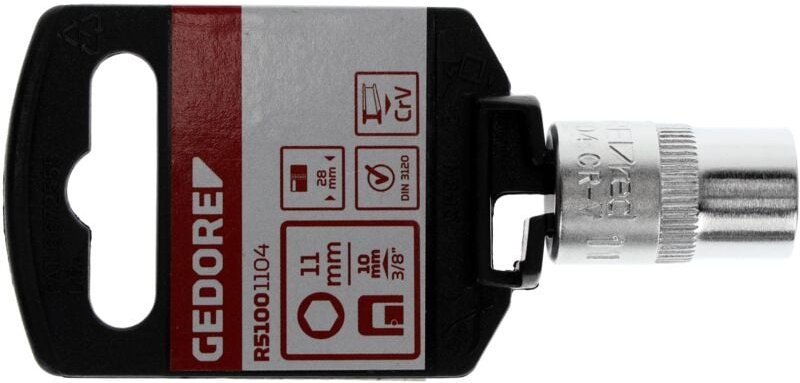 R51001104 Steckschlüsseleinsatz 3/8' 6-kant 11 mm Länge 28 mm