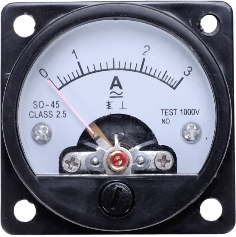 Tlily - Ac 0-3A Rund Analog Panel Meter Strommess Amperemeter Gauge Schwarz