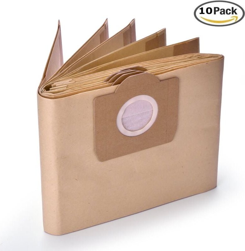 10 Stück 6.959-130.0 Papierstaubbeutel a 2201/2204/2504 für Karcher WD3 WD3P Nass- und Trockensauger-Ersatz