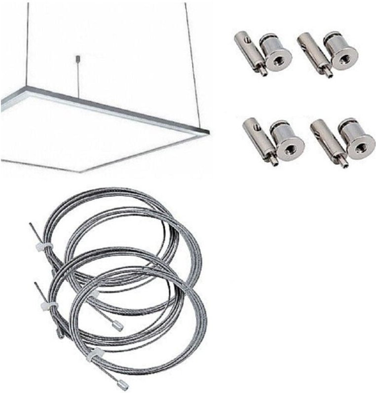 Trade Shop Traesio - Trade Shop - Aufhängungs-Befestigungssatz für LED-Panel 60x30 120x30 60x60 -