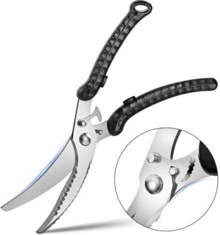 Küchenschere, Geflügelschere, Mehrzweckschere mit Fischschuppenschaber, Hühnerschere, Po