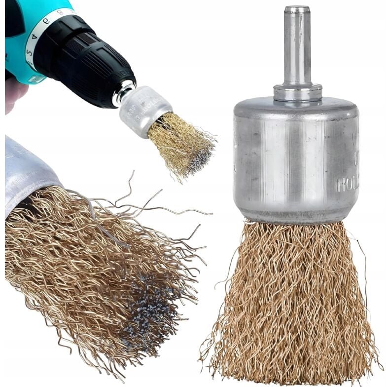 Messingdrahtbürste für Bohrer 17 mm für Reinigungsbürste