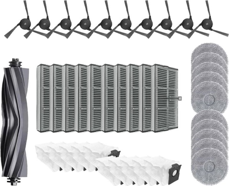 Für X40 Ultra Hauptrolle Seitenbürste Filter Staubbeutel