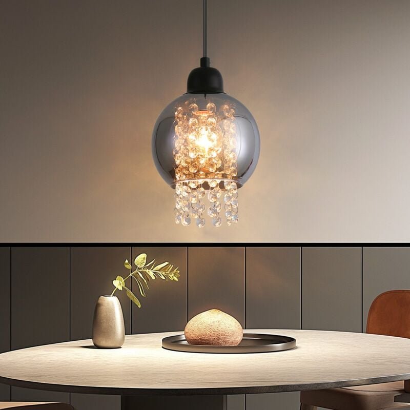 Gbly - Pendelleuchte Esstisch Esszimmerlampe Hängend - Hängelampe Wohnzimmer Glas Esstischlampe Schwarz Schlafzimmer E27...