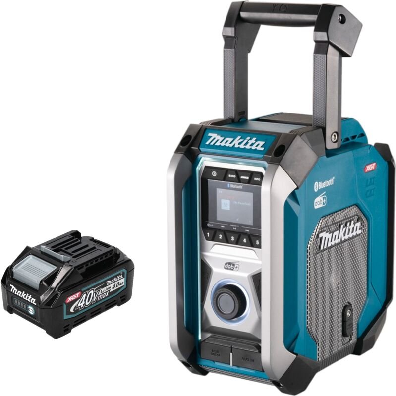 Makita MR 007 GM1 Akku Baustellenradio 12 - 40 V max. Bluetooth DAB+ USB + 1x Akku 4,0 Ah - ohne Ladegerät
