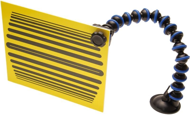 Fixierschild für Smart Repair / Dellenspiegel gelb