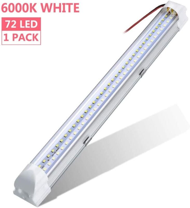 LED-Lichtleiste, DC 12–80 V, Auto-Innenbeleuchtung, 72 LEDs, Schranklampe/Universalbeleuchtung, 500 lm, für Schrank/Auto...