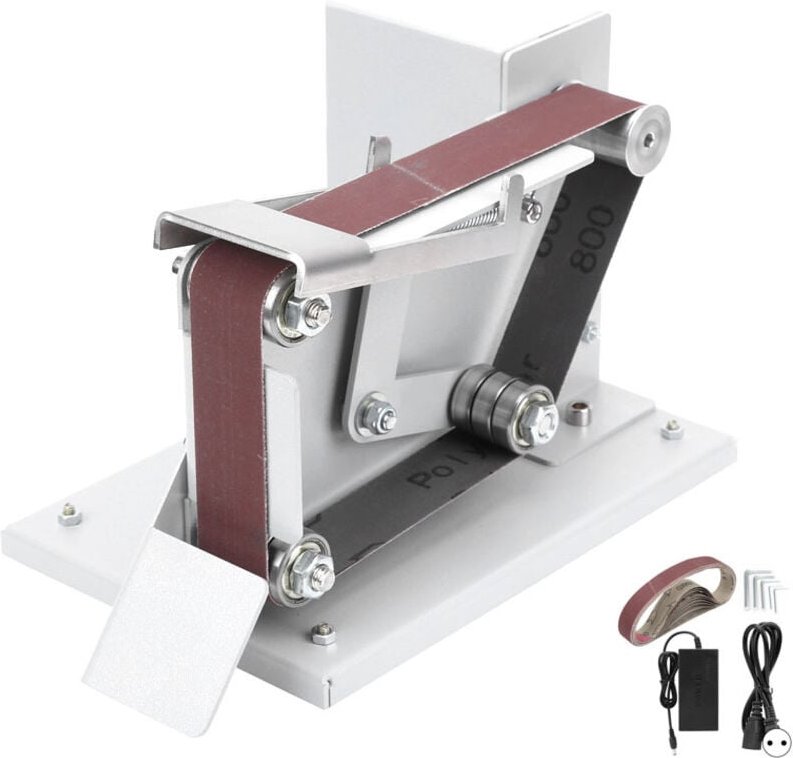Rosvola 96 W Bandschleifer mit 10 Schleifbändern, elektrischer Schleifer für Holz, Mini-Bandschleifer für Metall, Holz, ...