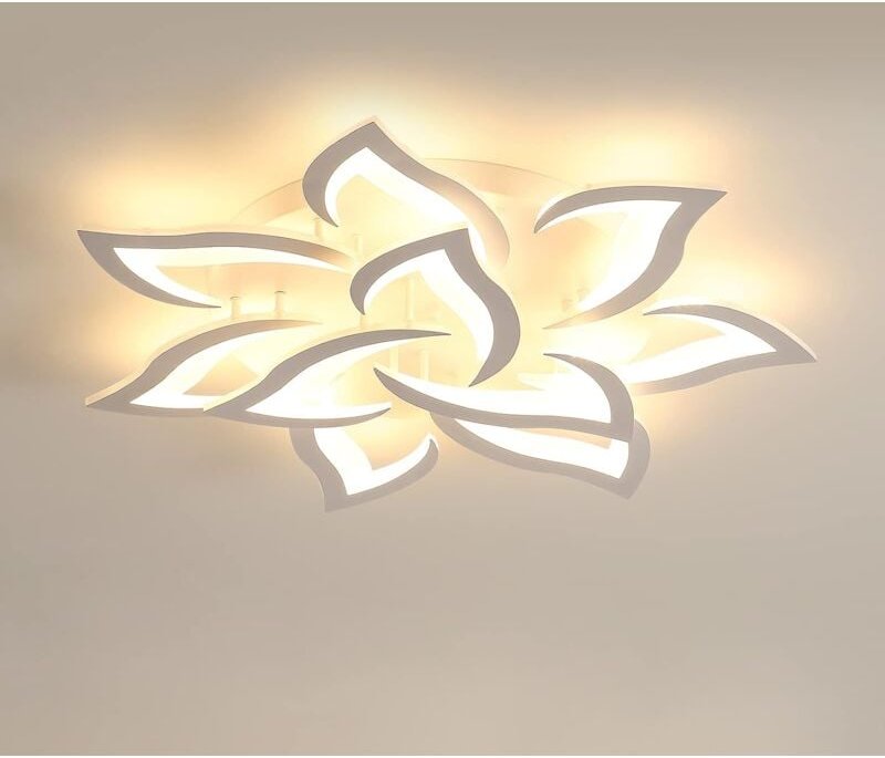 Thumbnail - Comely - LED-Deckenleuchte, 90W 8100LM Deckenleuchte 3500K, Lotus LED-Deckenleuchte für Wohnzimmer, Schlafzimmer, Badezi...