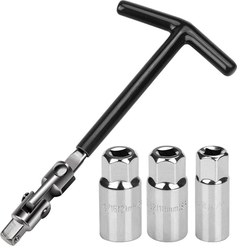 Thumbnail - Universeller 21-mm-Zündkerzenschlüssel für Auto- und Motorrad-Zündkerzen-Entfernungswerkzeug, 16 mm/21 mm (schwarz)