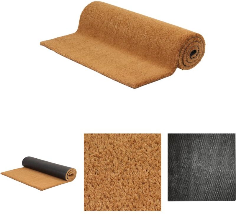 The Living Store Fußmatte Natur 100x300 cm Kokosfaser Getuftet - Fußmatten